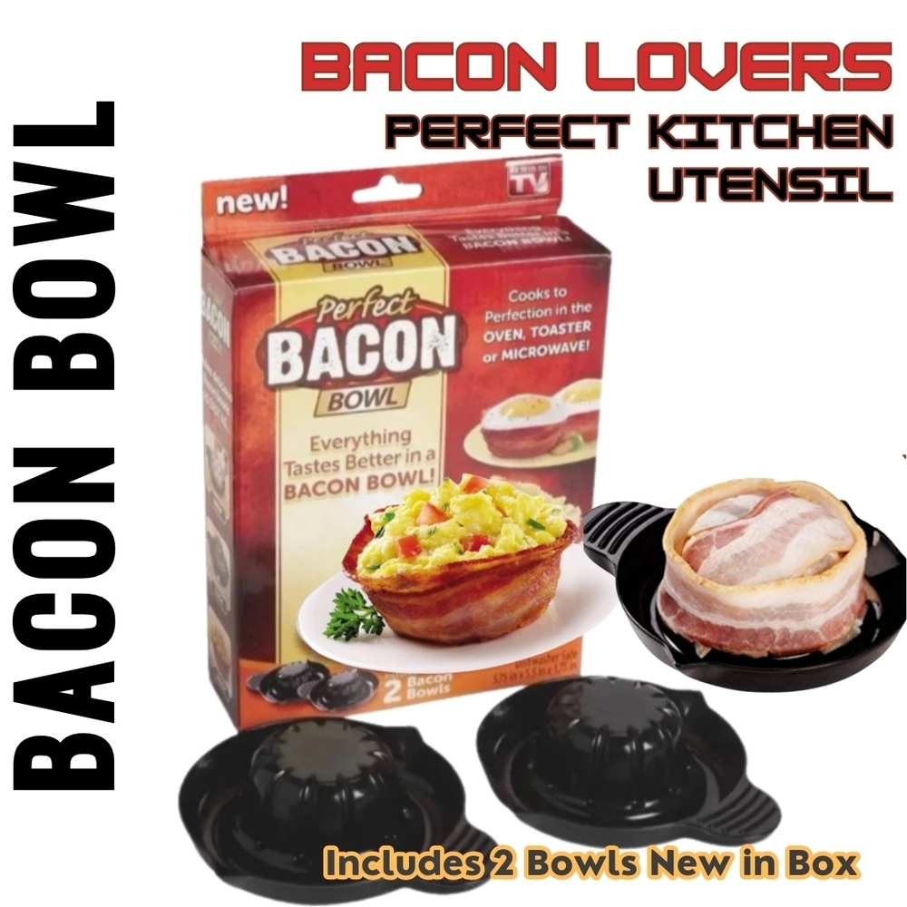 #1 As Seen On TV Perfect Bacon Bowl Maker & Pastry Mold Party Dips Game Day